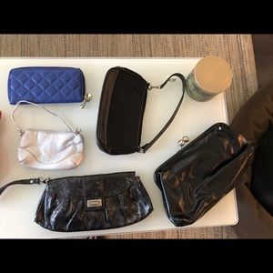 Assorted wristlets and wallet. Price per each